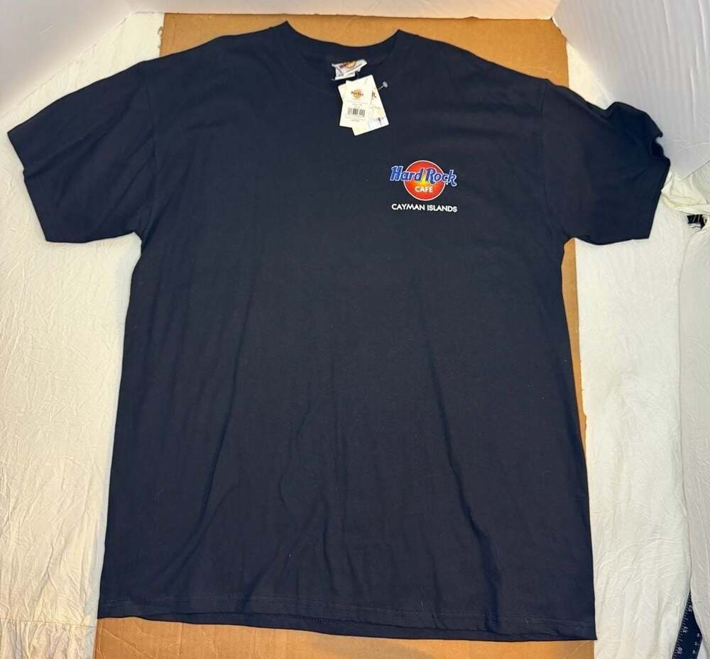 Hard Rock Cafe Cayman Islands Eagle Tee Black Size Large